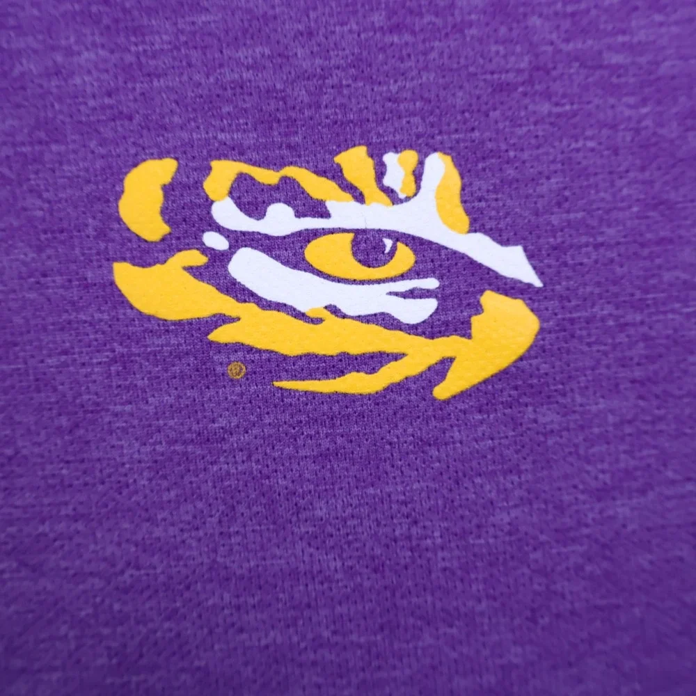 Top of the World LSU Tigers Mens Purple Heathered Polo‎ Large Louisiana State U